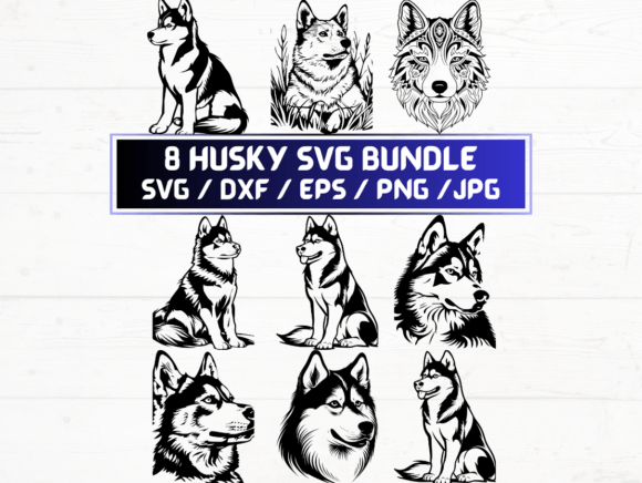 8 Husky Font Bundle for Designers and Creators