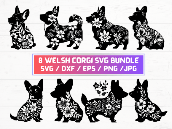 8 Welsh Corgi Dog Svg File: A Versatile Digital Asset for Designers and Creators