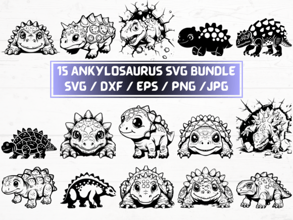 Ankylosaurus SVG DXF EPS JPG PNG