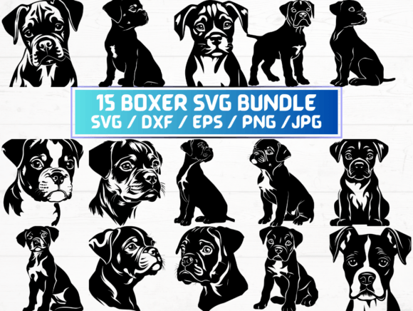 Boxer Dog SVG File for Creative Projects