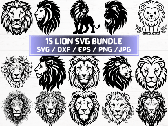 Lion SVG. DXF. EPS. JPG. PNG: A Versatile Digital Asset for Modern Creators