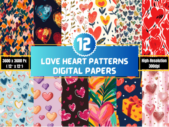 Love Heart Patterns: A Versatile Design Resource for Creative Projects