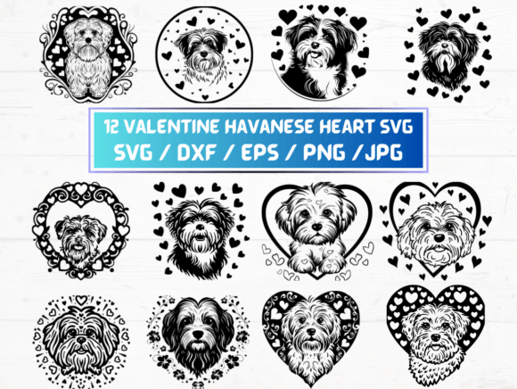 Valentine Havanese Heart SVG Bundle: A Digital Designer’s Essential Resource