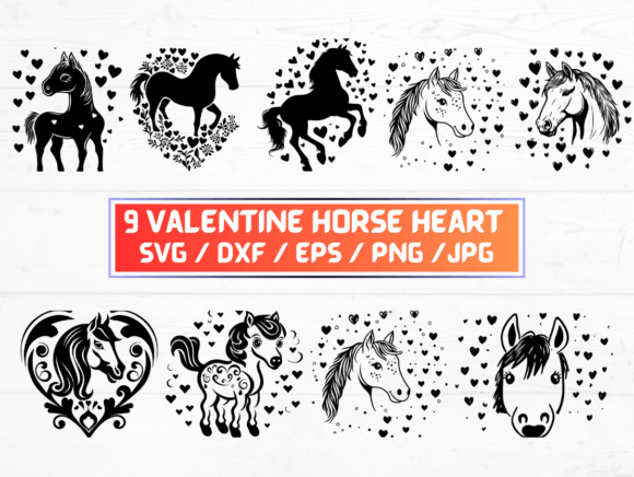 Valentine Horse Heart SVG: A Digital Art Asset for Creative Expression and Modern Design Needs