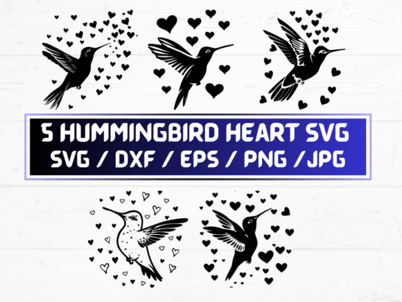 Valentine Hummingbird Heart SVG Bundle: A Versatile Digital Resource for Creative Projects