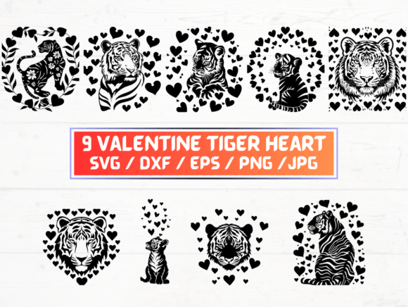 Valentine Tiger Heart SVG Laser Cut: A Versatile Digital Asset for Creative Projects
