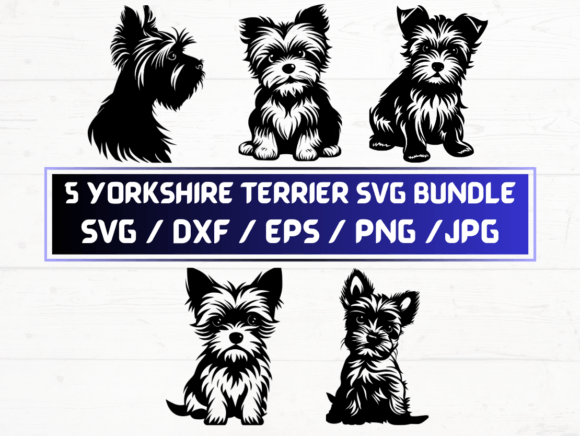 Yorkshire Terrier SVG Files for Creative Projects